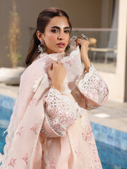 Faiza Faisal Marine Embroidered Luxury Lawn Unstitched 3Pc Suit - MARIA