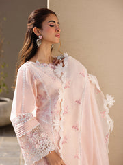 Faiza Faisal Marine Embroidered Luxury Lawn Unstitched 3Pc Suit - MARIA