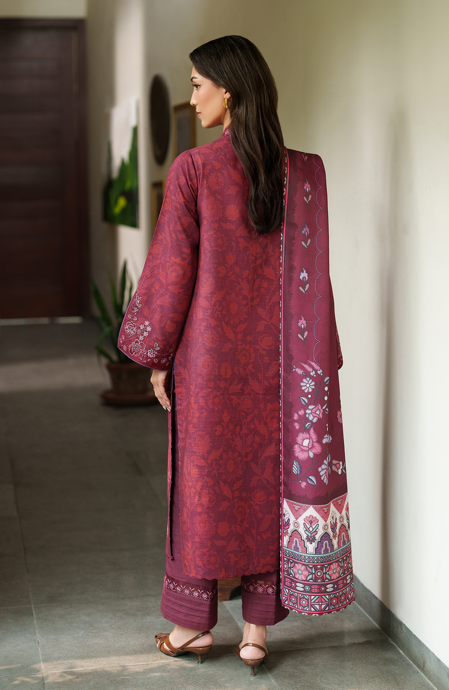 Bellini by Seran Embroidered Khaddar Unstitched 3Pc Suit D-04 MARVENE