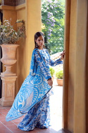 Feathers Stillness In Bloom Unstitched Printed Lawn 3Pc Suit MARVINA-FT541