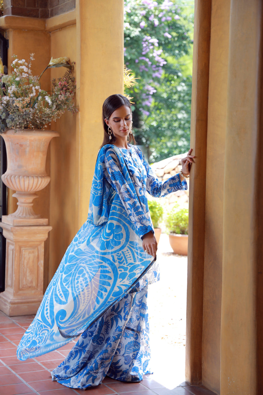 Feathers Stillness In Bloom Unstitched Printed Lawn 3Pc Suit MARVINA-FT541