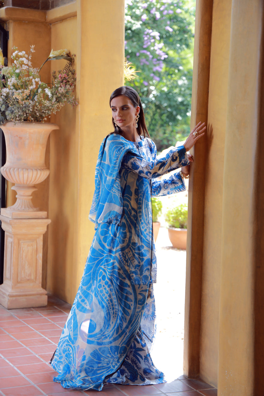 Feathers Stillness In Bloom Unstitched Printed Lawn 3Pc Suit MARVINA-FT541