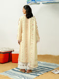 Zarposh Sundaze Embroidered Luxury Lawn Unstitched 3Pc Suit - MARZIPAN