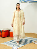 Zarposh Sundaze Embroidered Luxury Lawn Unstitched 3Pc Suit - MARZIPAN