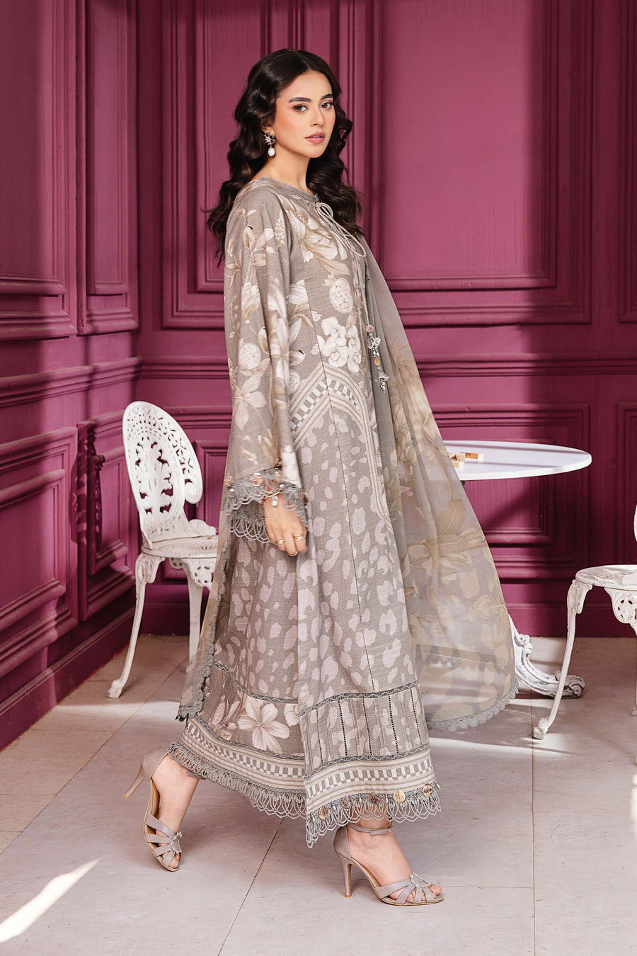 Maria.B M.Basics Printed Khaddar Unstitched 3Pc Suit MB-CUS25-1101-A