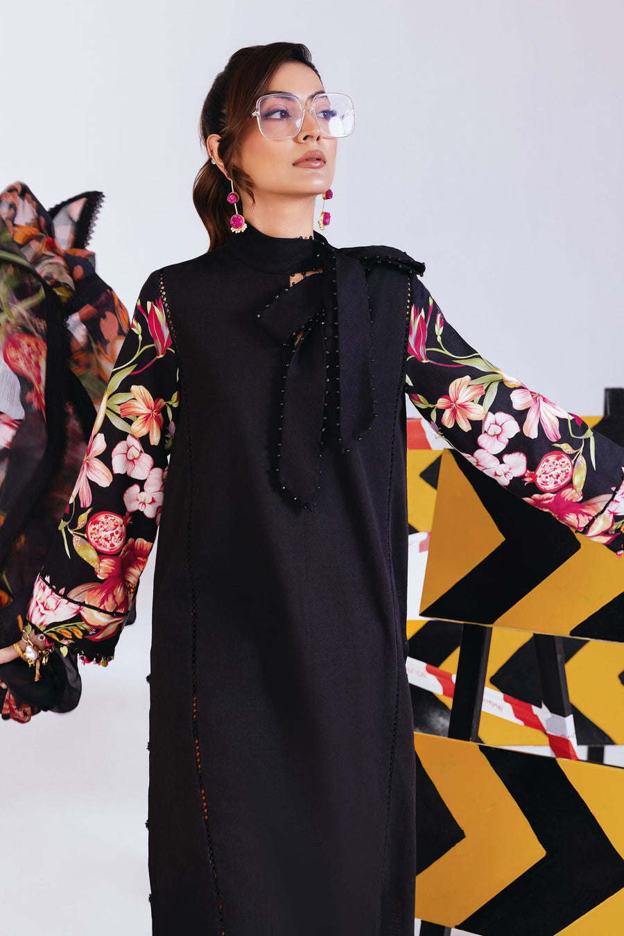 Maria.B M.Basics Printed Khaddar Unstitched 3Pc Suit MB-CUS25-1101-B