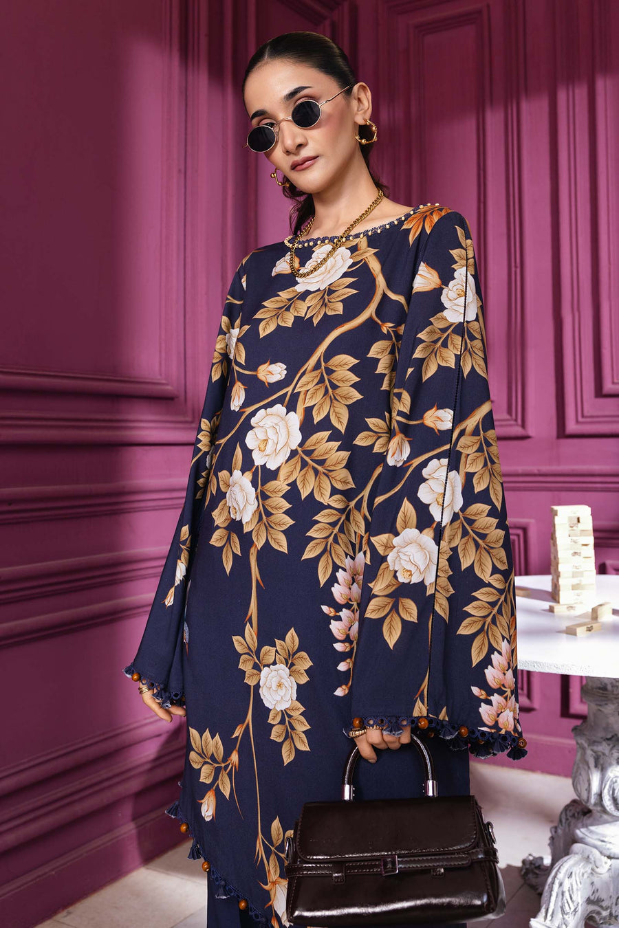 Maria.B M.Basics Printed Linen Unstitched 3Pc Suit MB-CUS25-1102-A