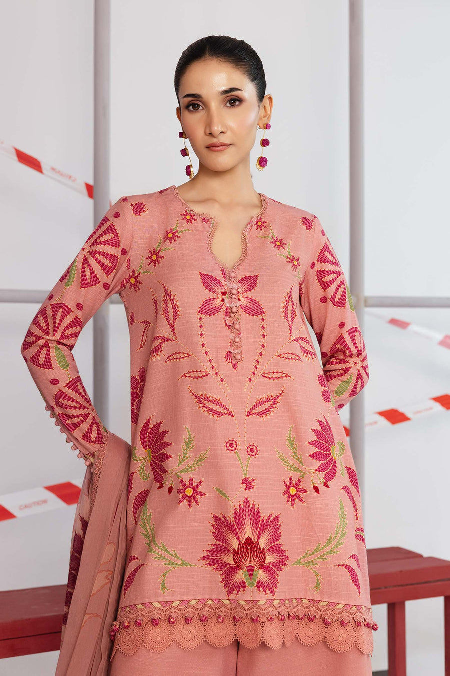 Maria.B M.Basics Printed Khaddar Unstitched 3Pc Suit MB-CUS25-1104-A