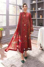 Maria.B M.Basics Printed Marina Twill Unstitched 3Pc Suit MB-CUS25-1105-A