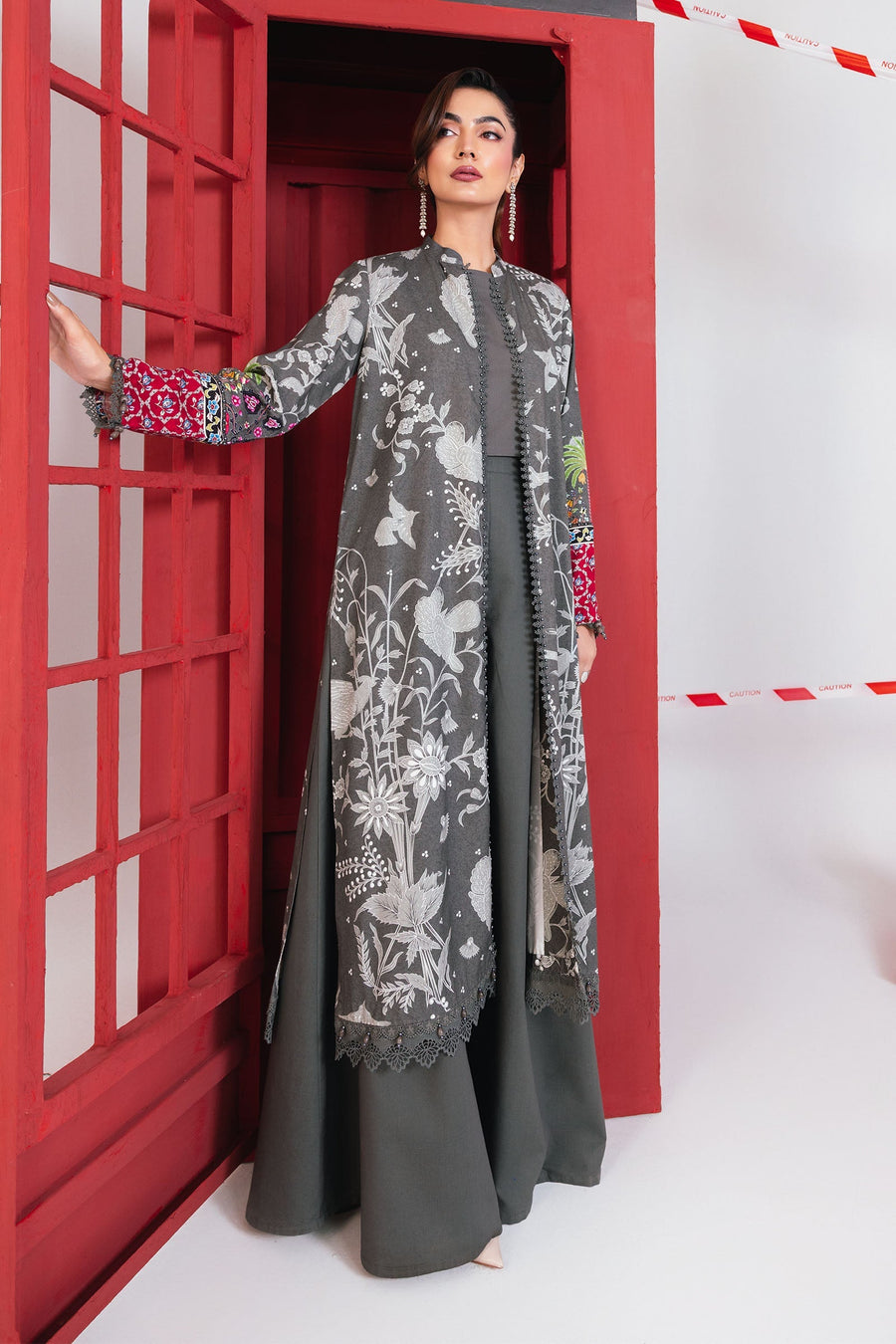 Maria.B M.Basics Printed Marina Twill Unstitched 3Pc Suit MB-CUS25-1106-A