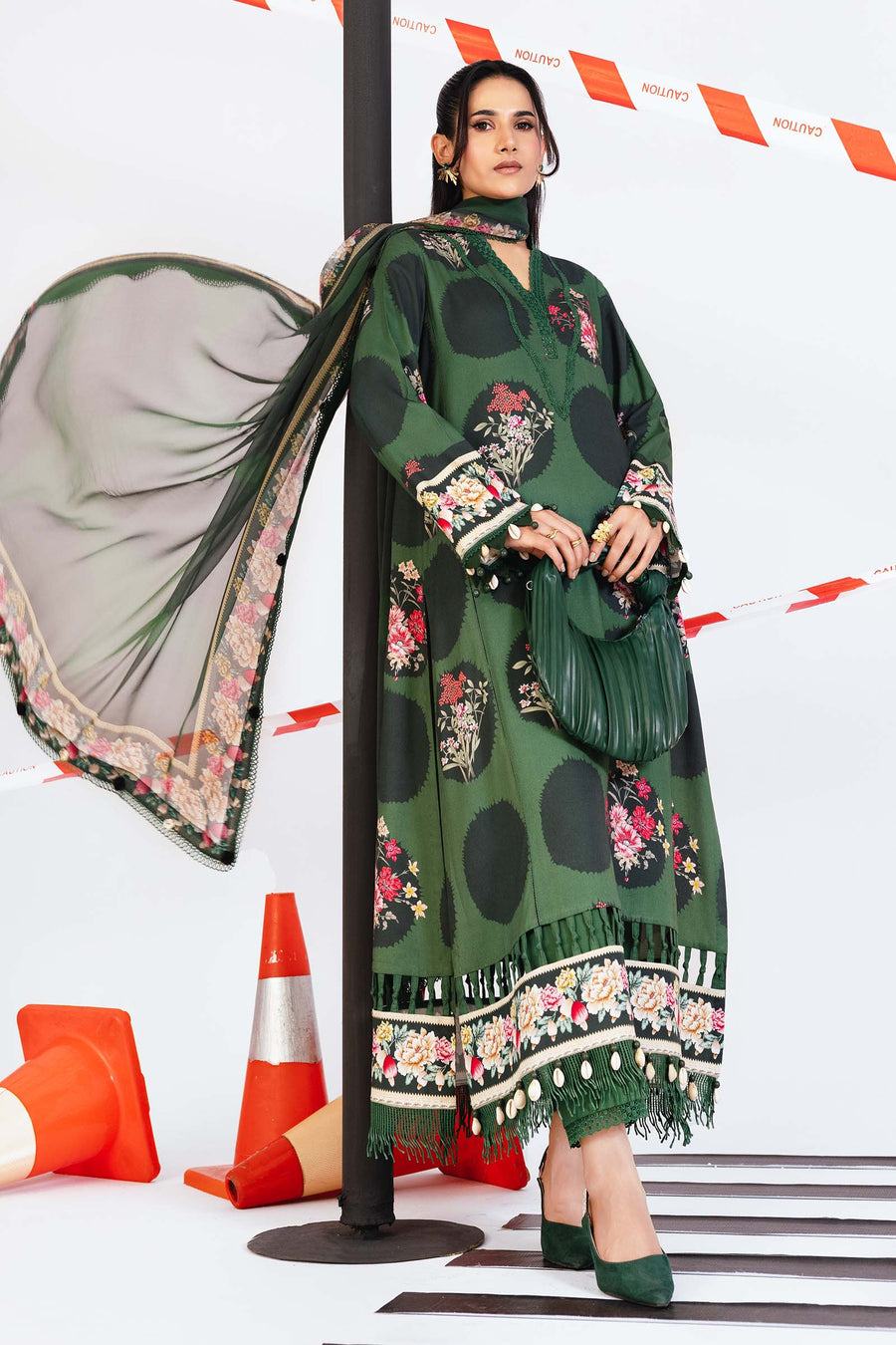 Maria.B M.Basics Printed Marina Twill Unstitched 3Pc Suit MB-CUS25-1107-A