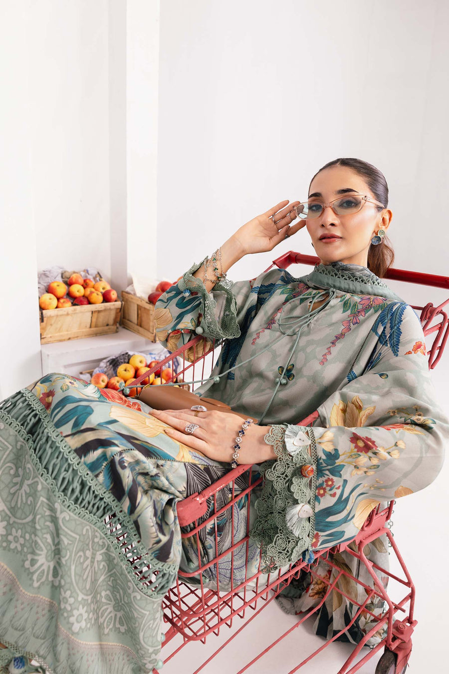 Maria.B M.Basics Printed Linen Unstitched 3Pc Suit MB-CUS25-1109-A