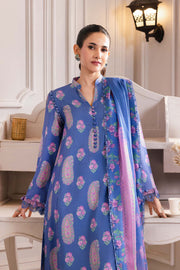 Maria.B M.Basics Printed Linen Unstitched 3Pc Suit MB-CUS25-1110-B
