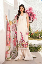 Maria.B M.Basics Embroidered Lawn Unstitched 3Pc Suit MB-CUS25-701B