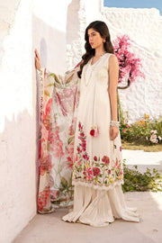 Maria.B M.Basics Embroidered Lawn Unstitched 3Pc Suit MB-CUS25-701B