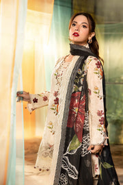 Maria.B M.Basics Embroidered Lawn Unstitched 3Pc Suit MB-CUS25-702B