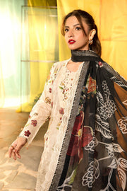 Maria.B M.Basics Embroidered Lawn Unstitched 3Pc Suit MB-CUS25-702B