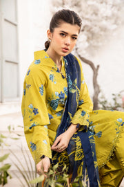 Maria.B M.Basics Embroidered Lawn Unstitched 3Pc Suit MB-CUS25-702A