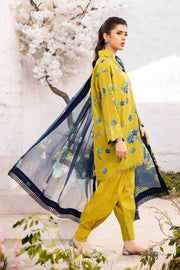 Maria.B M.Basics Embroidered Lawn Unstitched 3Pc Suit MB-CUS25-702A