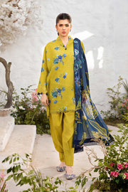 Maria.B M.Basics Embroidered Lawn Unstitched 3Pc Suit MB-CUS25-702A