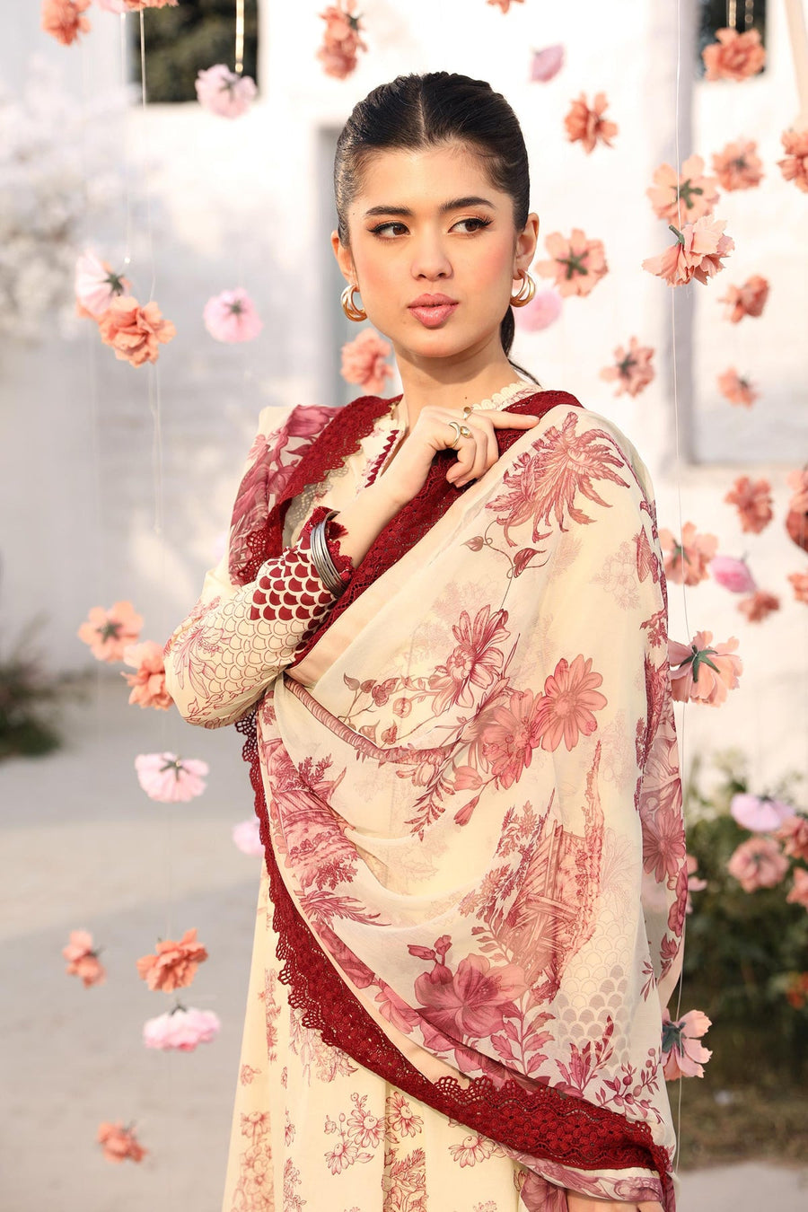 Maria.B M.Basics Embroidered Lawn Unstitched 3Pc Suit MB-CUS25-708A