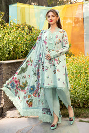 Maria.B M.Basics Embroidered Lawn Unstitched 3Pc Suit MB-CUS25-709B