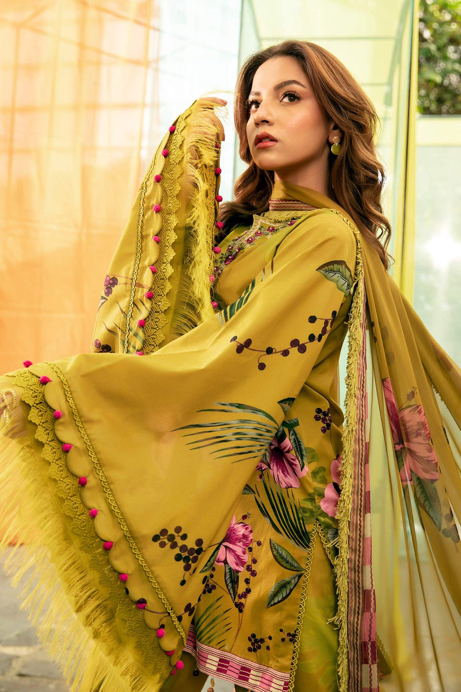 Maria.B M.Basics Embroidered Lawn Unstitched 3Pc Suit MB-CUS25-710A