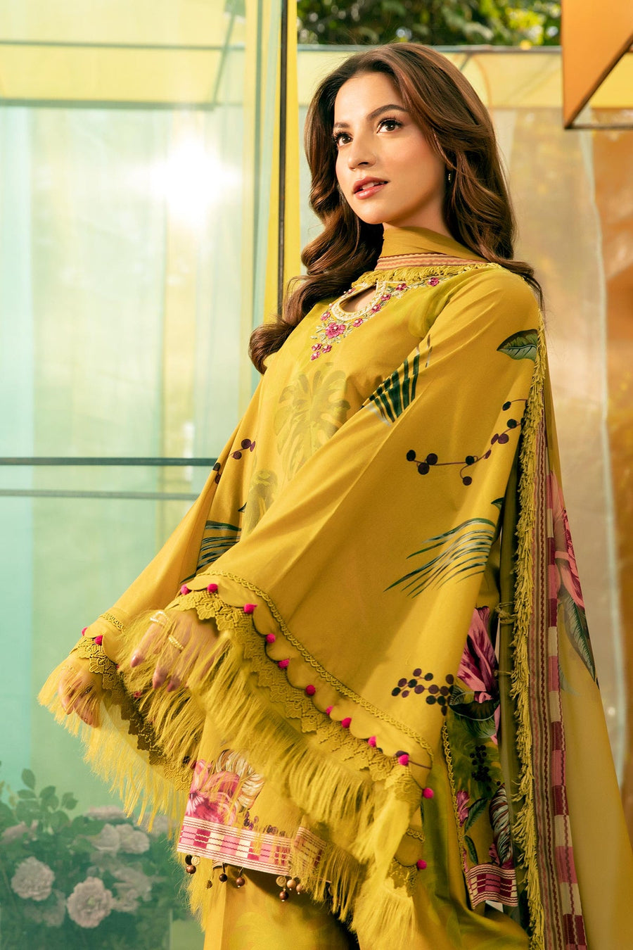 Maria.B M.Basics Embroidered Lawn Unstitched 3Pc Suit MB-CUS25-710A