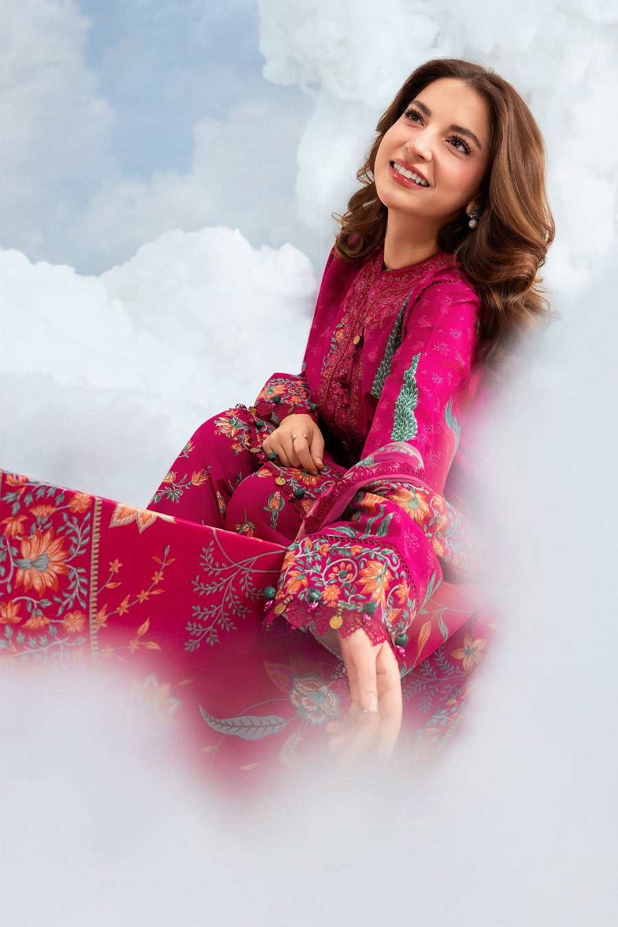 Maria.B M.Basics Embroidered Lawn Unstitched 3Pc Suit MB-CUSV14-03B