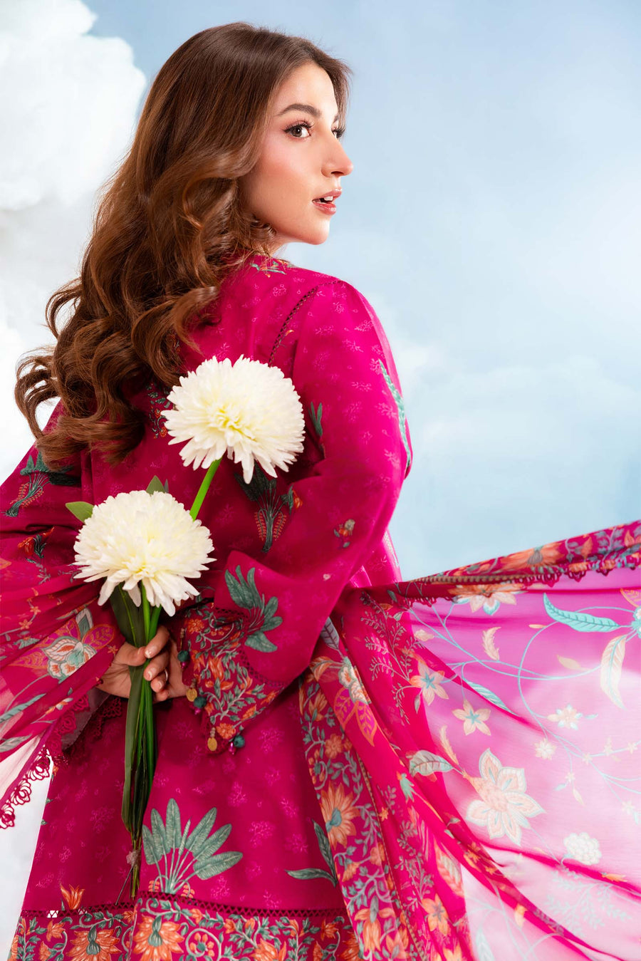 Maria.B M.Basics Embroidered Lawn Unstitched 3Pc Suit MB-CUSV14-03B
