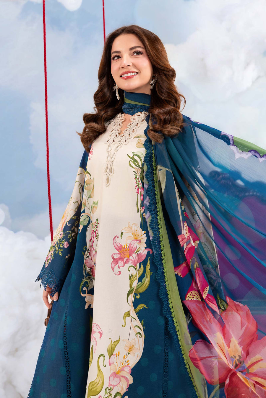 Maria.B M.Basics Embroidered Lawn Unstitched 3Pc Suit MB-CUSV14-05B