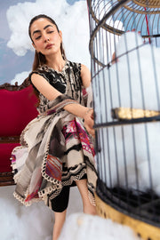 Maria.B M.Basics Embroidered Lawn Unstitched 3Pc Suit MB-CUSV14-06B