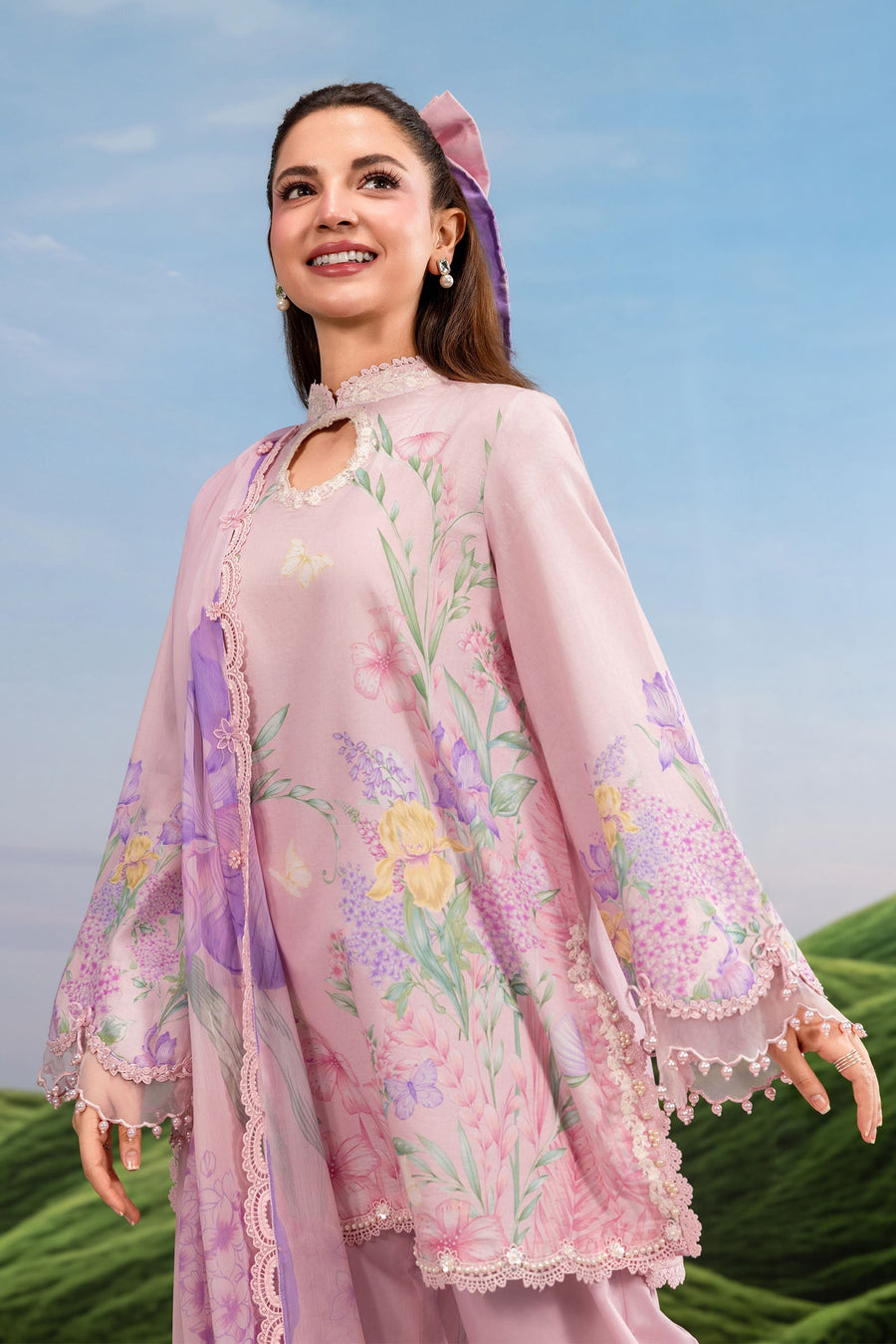 Maria.B M.Basics Embroidered Lawn Unstitched 3Pc Suit MB-CUSV14-10B