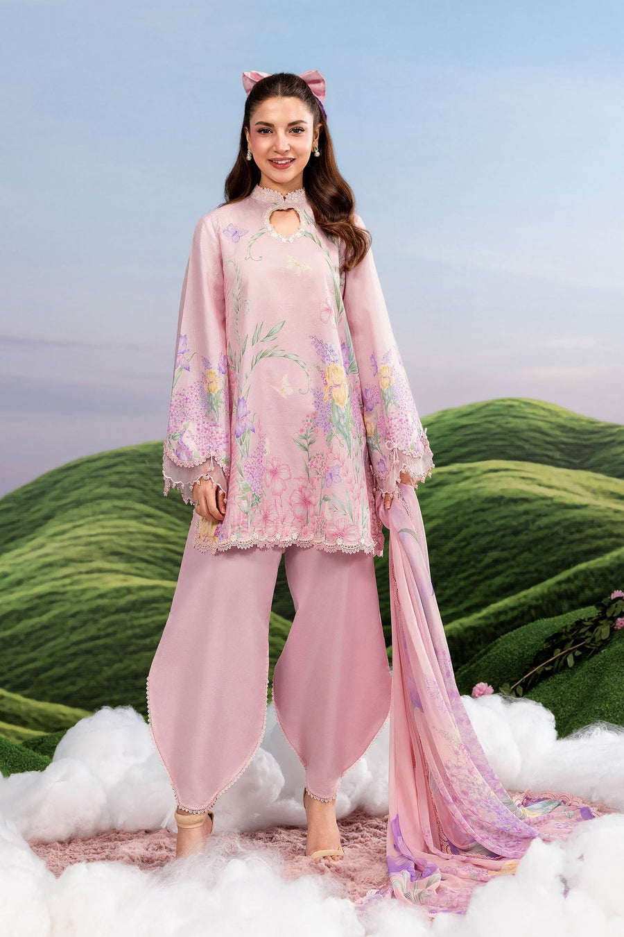 Maria.B M.Basics Embroidered Lawn Unstitched 3Pc Suit MB-CUSV14-10B