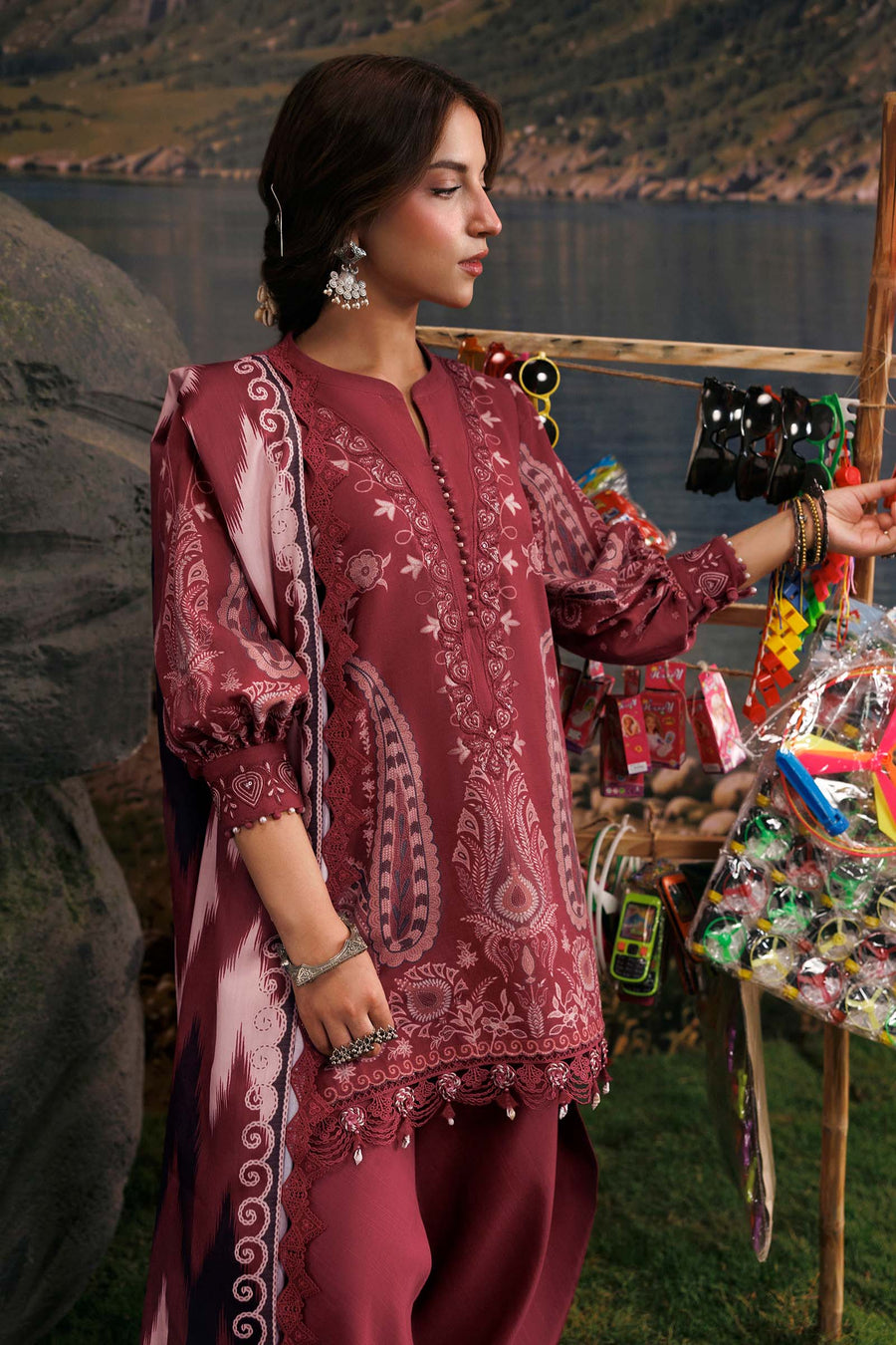 Maria B MBasics Embroidered Slub Khaddar Unstitched 3Pc Suit MB-CUSV15-02A