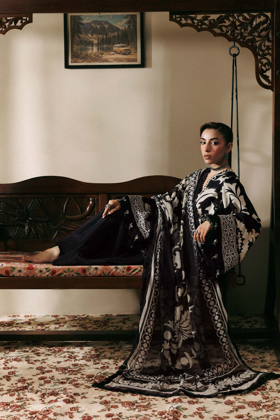 Maria B MBasics Embroidered Slub Khaddar Unstitched 3Pc Suit MB-CUSV15-04B