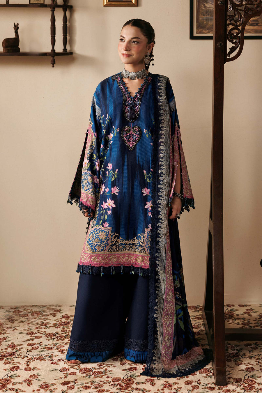 Maria B MBasics Embroidered Slub Khaddar Unstitched 3Pc Suit MB-CUSV15-05A