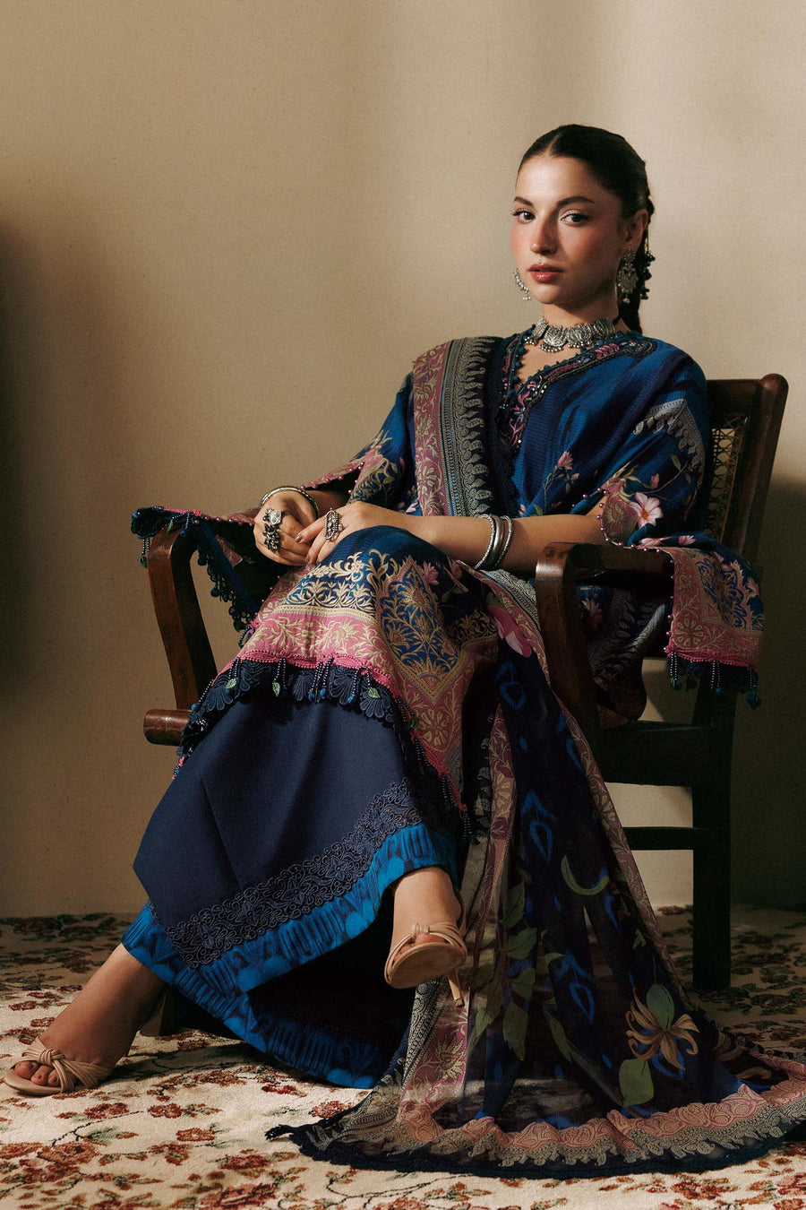 Maria B MBasics Embroidered Slub Khaddar Unstitched 3Pc Suit MB-CUSV15-05A
