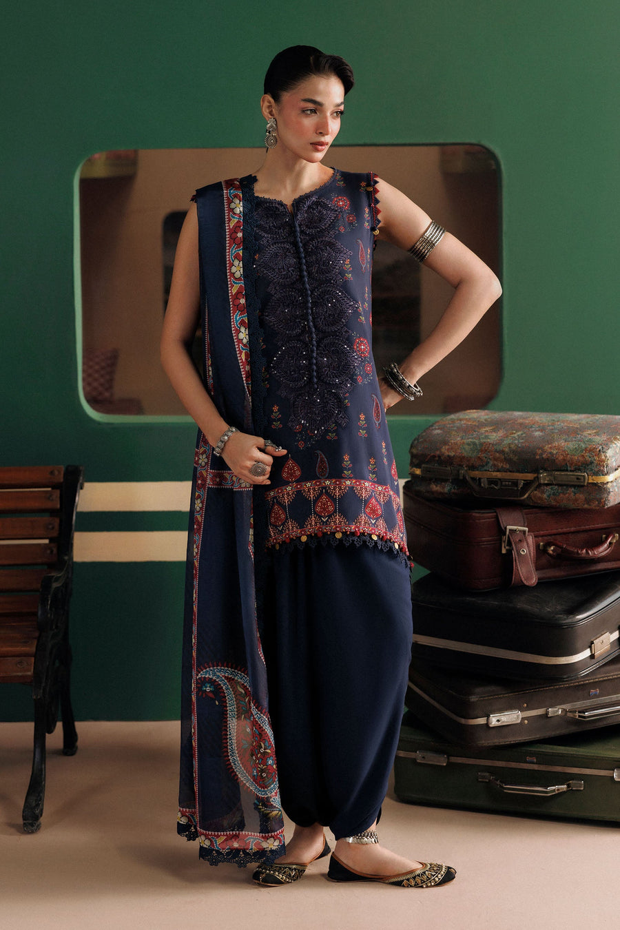 Maria B MBasics Embroidered Linen Unstitched 3Pc Suit MB-CUSV15-09A