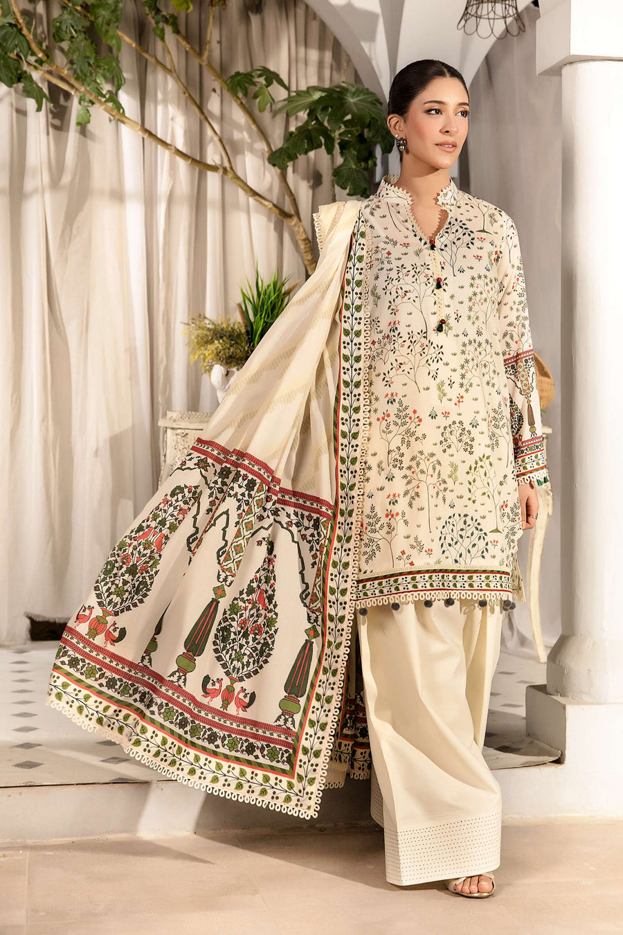 Maria.B M.Basics Elaheh Printed Lawn Unstitched 3Pc Suit MB-ELHV1-02