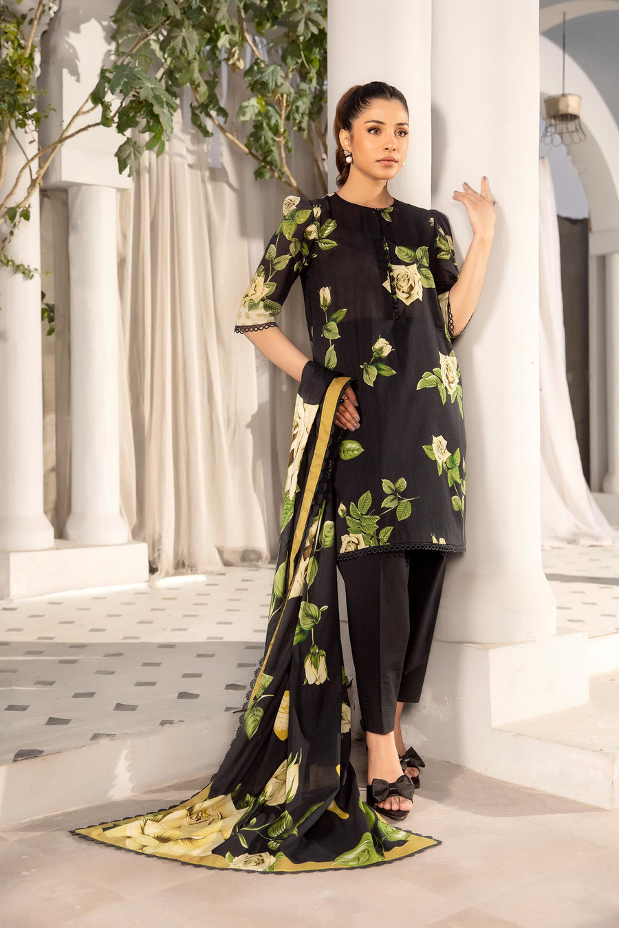 Maria.B M.Basics Elaheh Printed Lawn Unstitched 3Pc Suit MB-ELHV1-07