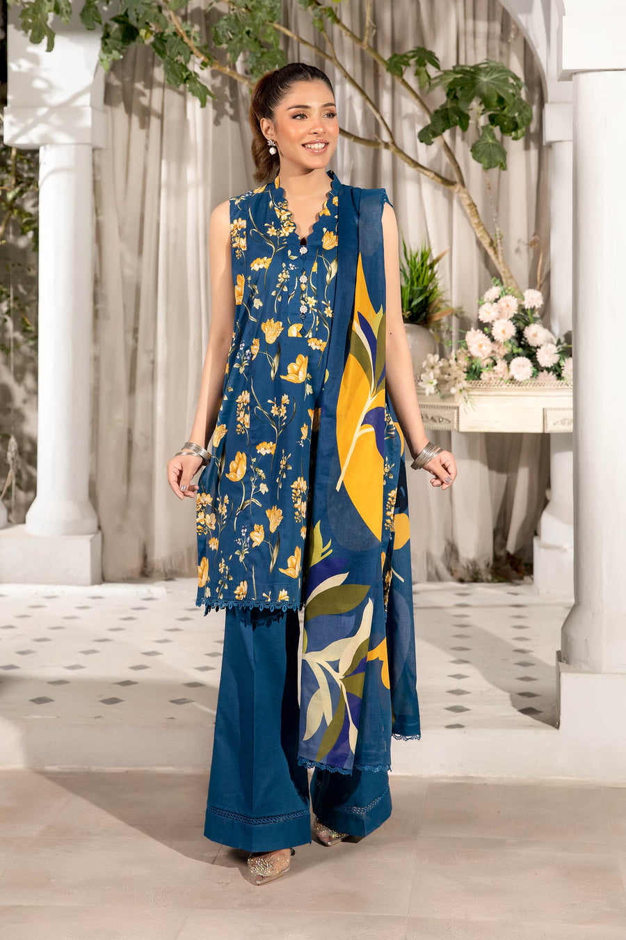 Maria.B M.Basics Elaheh Printed Lawn Unstitched 3Pc Suit MB-ELHV1-09