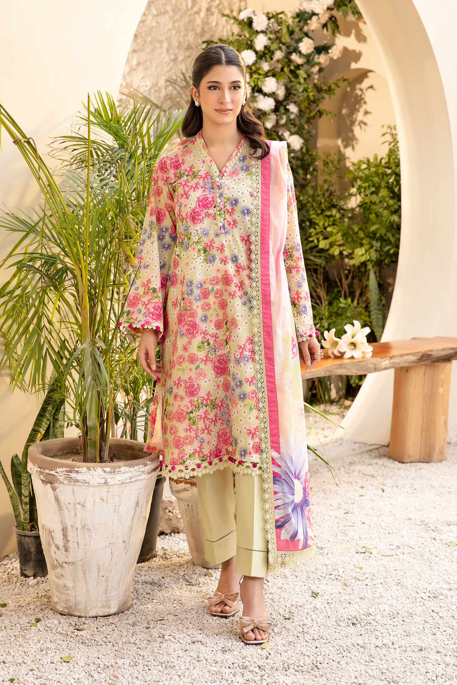 Maria.B M.Basics Elaheh Printed Lawn Unstitched 3Pc Suit MB-ELHV1-11