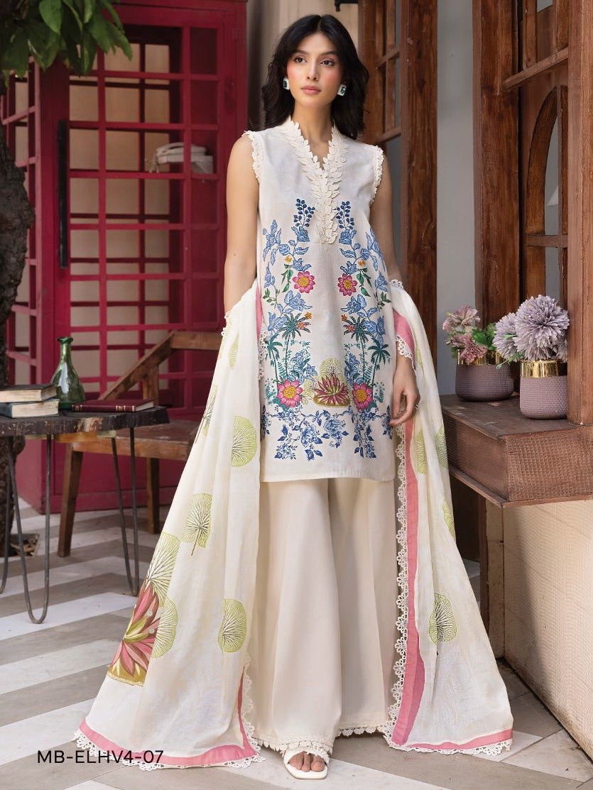 Maria.B M.Basics Elaheh Printed Lawn Unstitched 3Pc Suit MB-ELHV4-07