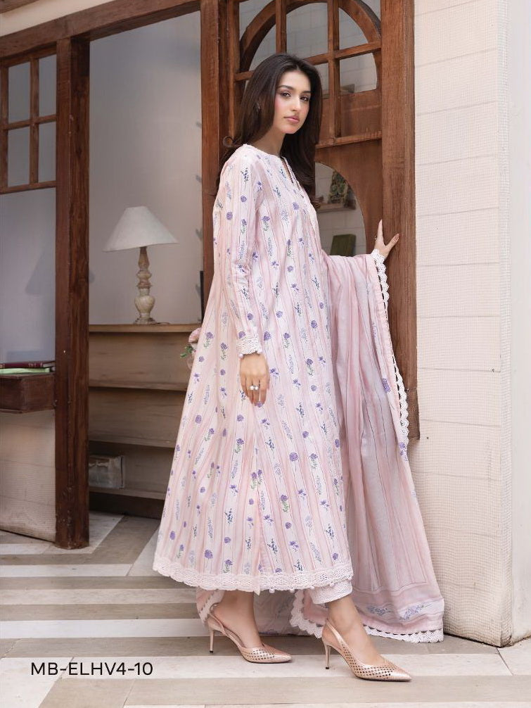 Maria.B M.Basics Elaheh Printed Lawn Unstitched 3Pc Suit MB-ELHV4-10