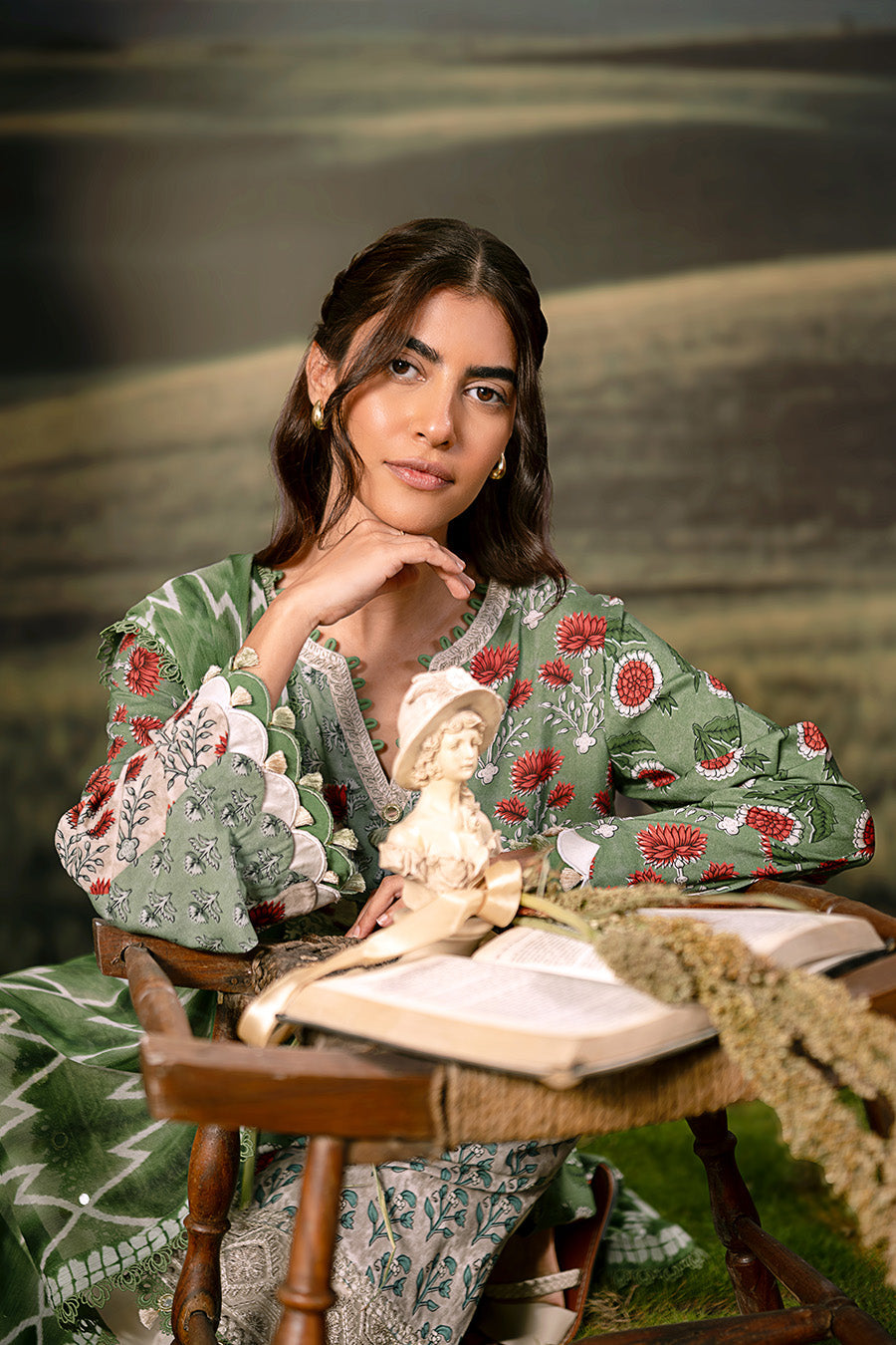 Maria.B M.Basics Embroidered Arabic Lawn Unstitched 3Pc Suit D-02B