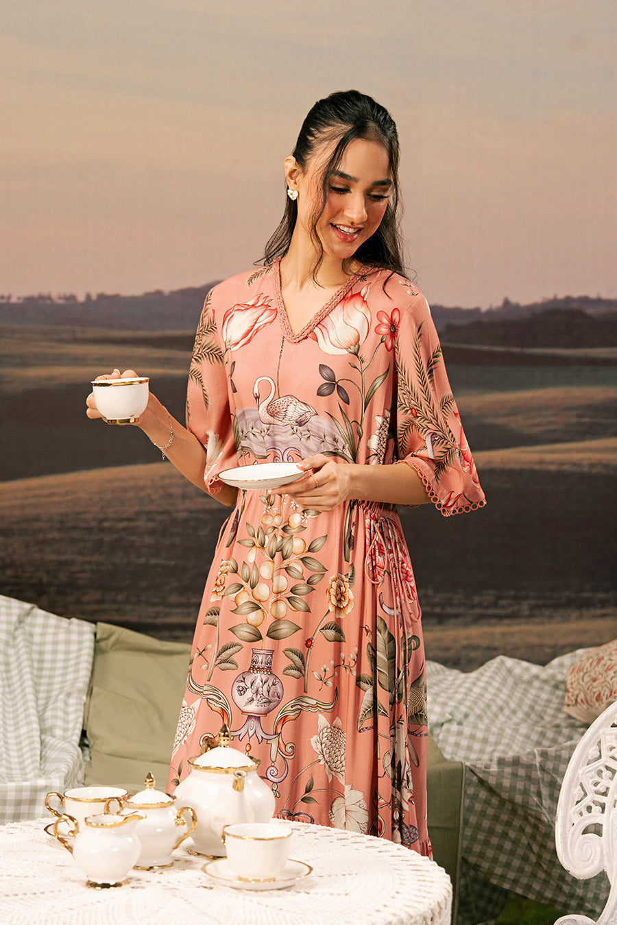 Maria.B M.Basics Embroidered Arabic Lawn Unstitched 3Pc Suit D-04B
