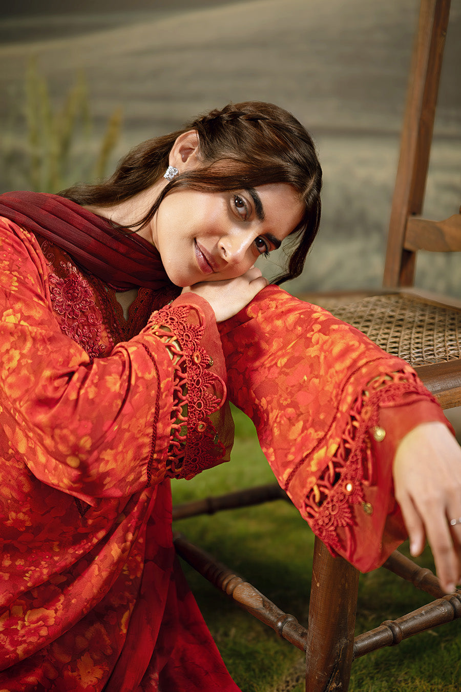 Maria.B M.Basics Embroidered Arabic Lawn Unstitched 3Pc Suit D-10B
