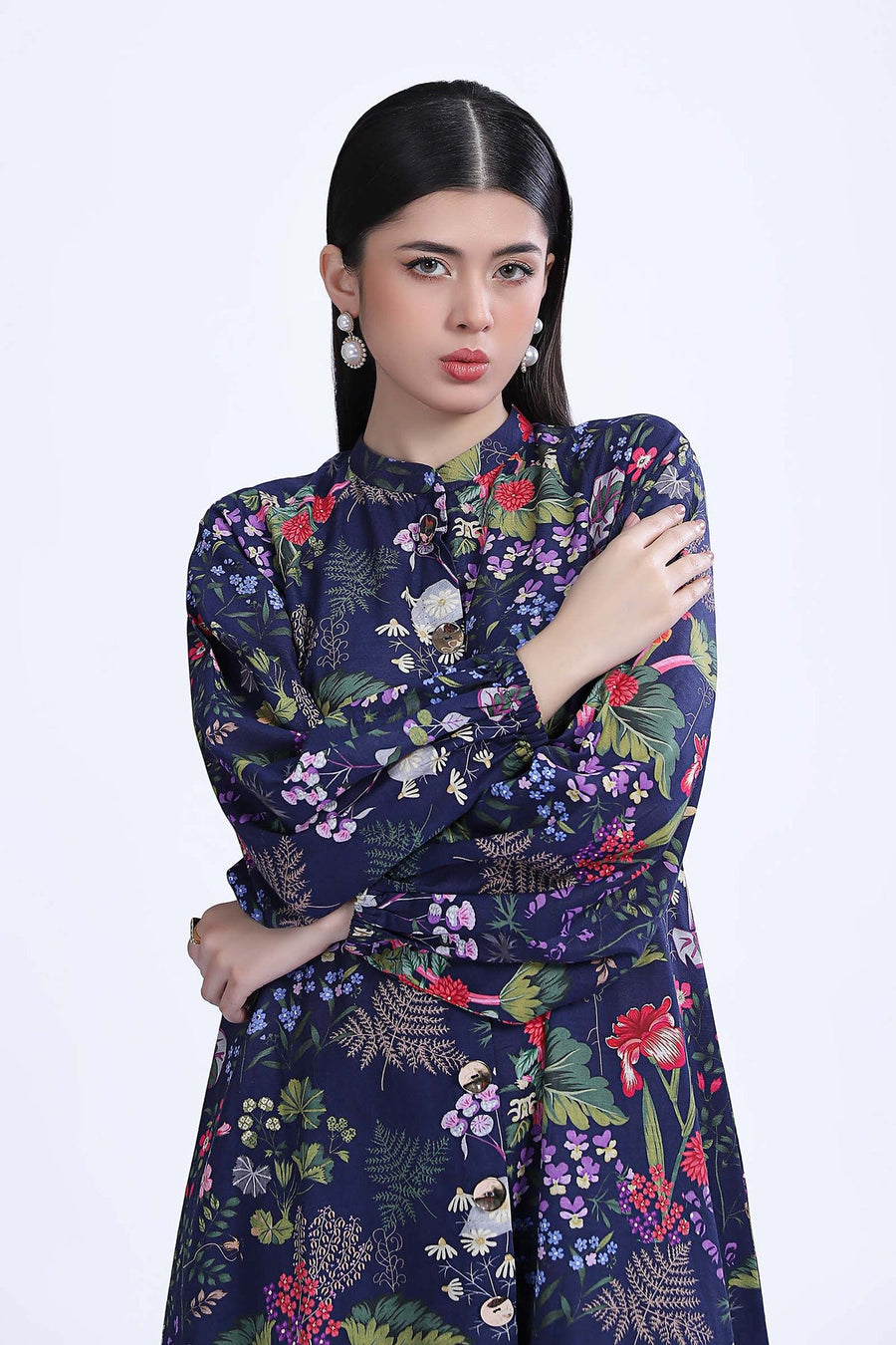 M.Basics by Maria.B Unstitched Printed Khaddar 1Pc Shirt MB-US23-201-B