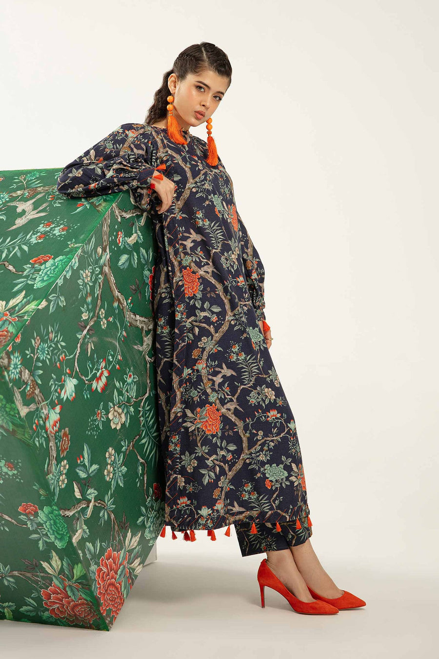 M.Basics by Maria.B Unstitched Printed Khaddar 2Pc Suit MB-US23-202-A